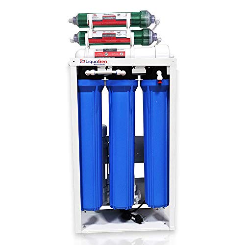 LiquaGen - Reverse Osmosis and Deionization RO/DI Commercial Grade Water Filter System | w/Dual Booster Pumps | 40 Gallon Tank - 800 GPD