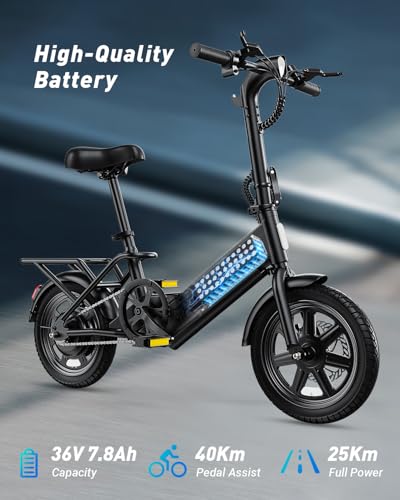 DYU Electric Bike for Adults Teens, Folding Electric