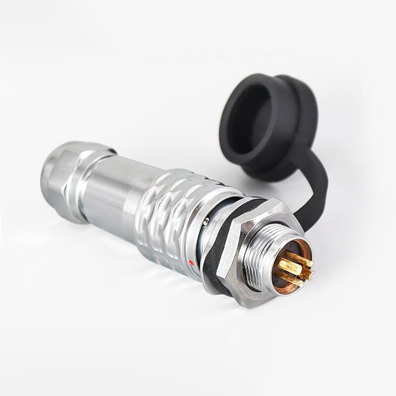SF12 4 Pin Plug+Socket Back Mount Aviation Circular Quick Push-Pull Industrial Metal Waterproof