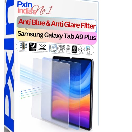 Image of Pxin Tablet Anti Bluelight and Anti Glare Screen Guard compatible with Samsung Galaxy Tab A9 Plus | BLUV Lightblock Tech | Scratch Proof | Prevents bluelight | Eye Protection | No Dry Eyes