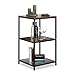 Relaxdays Scaffale Quadrato, 3 Ripiani, Struttura in Metallo, Moderno, Multiuso, HxLxP: 90 x 50 x 50 cm, Effetto Legno