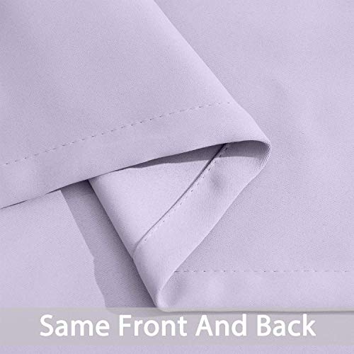 Yakamok Blackout Curtains Room Darkening Thermal Insulated Window Panels,Solid Grommet Top Drapes for Bedroom/Living Room(70Wx84L, Lilac, 2 Panels)