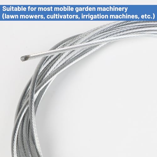 DBREAKS Gasseil Gaszug Reparatursatz Ø1,5mm mit Z-Endstück Kabelmantel Ummantelung Schraubnippel Gaskabel, Universal Bowdenzug, für Rasenmäher Motorbremse