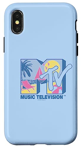 Coque iPhone X/XS MTV anti-rayures pour protéger le dos en verre