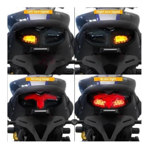 Feu arrière clignotant arrière 12V avec feu de freinage intégré - 7