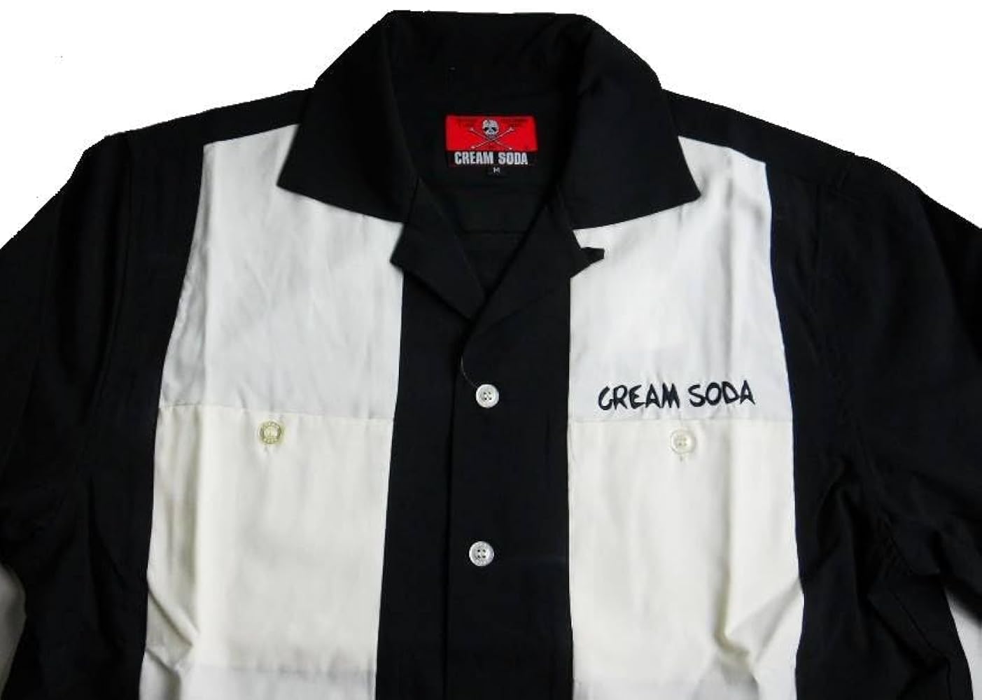 Amazon.co.jp: CREAM SODA 縦切り替えし シャツ 『 BLACK