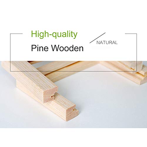 Ajcoflt Moldura de madeira de 8 polegadas, moldura de madeira natural Eco com moldura de acrílico de