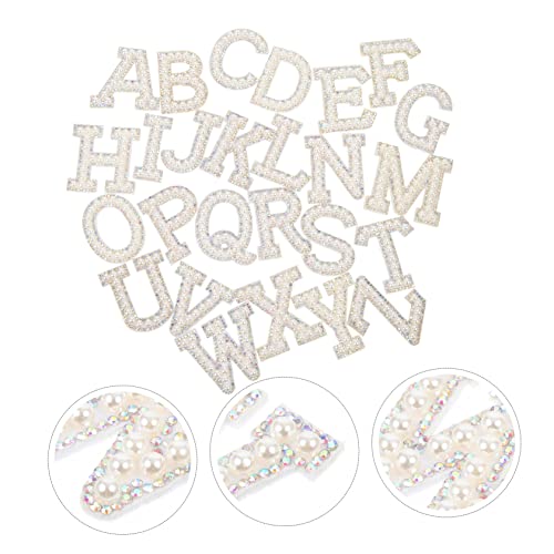 Patches thermocollants strass 52 lettres pour customiser vos vêtements