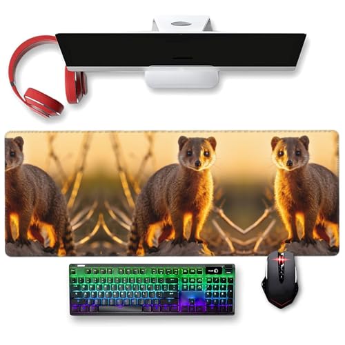 Tapis de souris suricates 30x80 cm pour bureau et maison