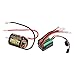 Alomejor 540 Brushed Engine with 65a Brushed ESC High Performance Combo for RC Car for Axiale SCX10 90046, Black Green