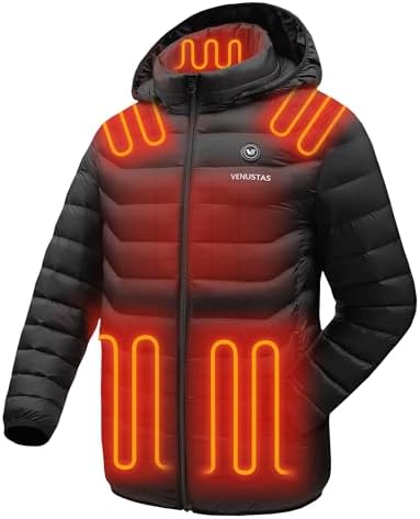 Venustas Unisex Heated Jacket with Battery Pack, Lightweight Wate...