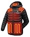 Venustas Unisex Heated Jacket with Battery, Heated Coat for Women and Men with Detachable Hood
