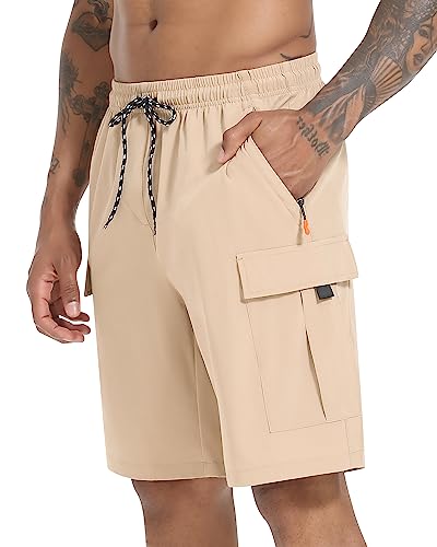 Image of Men's Cargo Shorts Quick Dry Lightweight Stretch Hiking Shorts for Men with 5 Pockets No Lining