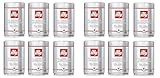 illy Coffee, Whole Bean, Medium Roast, 100 percent Arabica Bean Signature Italian Blend, Premium Gourmet Roast Pressurized Fresh, 8.8oz Can, 12 Pack