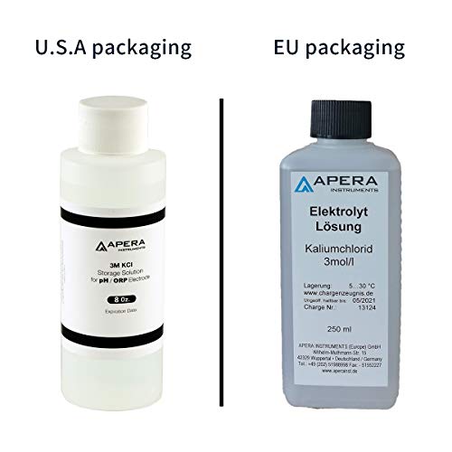Apera Instruments 3M KCL Storage Soaking Solution (8 oz.) for pH and ORP