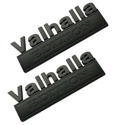 Image of 2pcs 7 inch Vikings Valhalla Edition Auto Emblems Truck Badge 3D Car Bumper Sticker Valhalla Edition Badges Decals Replacement Universal SUV Side Rear Trunk Door Viking Seasons (2, Matte)
