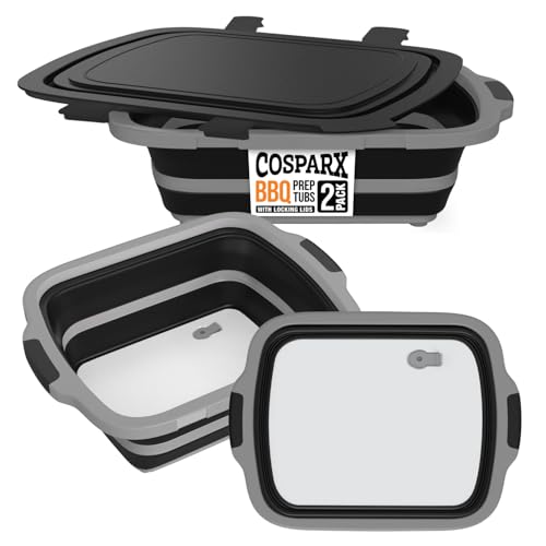 COSPARX 2-Pack XL Collapsible Prep Tub