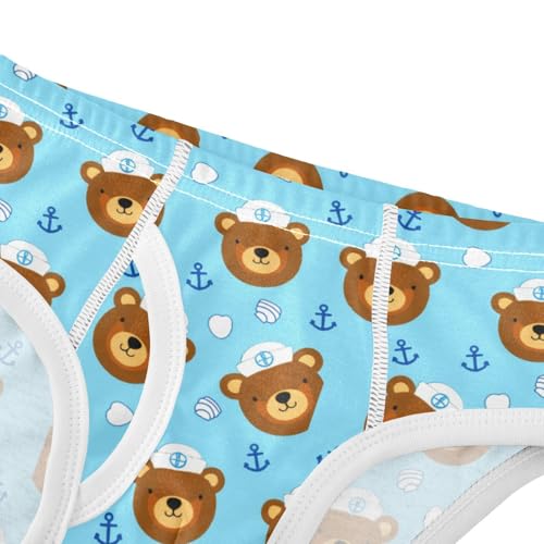 Cute Bear Ocean Blue Toddler Boy's Underwear 2T 23021874