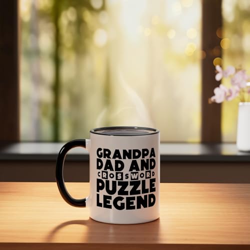 Taza de cerámica crossword puzzles para abuelo 11 oz miniatura 3