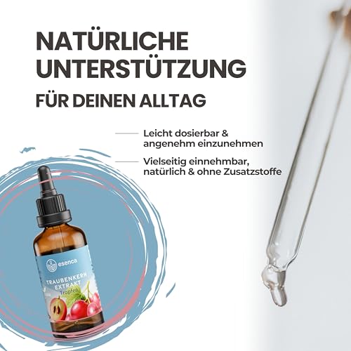 OPC Traubenkernextrakt-Tropfen – 50 ml – Hochkonzentriert aus französischen Weintrauben – Vegan & Alkoholfrei – aus Deutschland