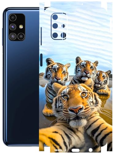 Image of AtOdds - Full Body Back Screen Guard Protector Film - Lamination Wrap Skin Sticker Compatible with Samsung Galaxy M51 | Scratchproof Matte Finish (Selfie)