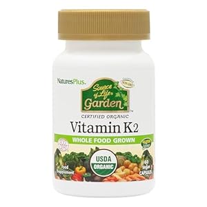 Nature’s Plus Sol Garden VIT K2 120 mcg V Capsules, 60 Count