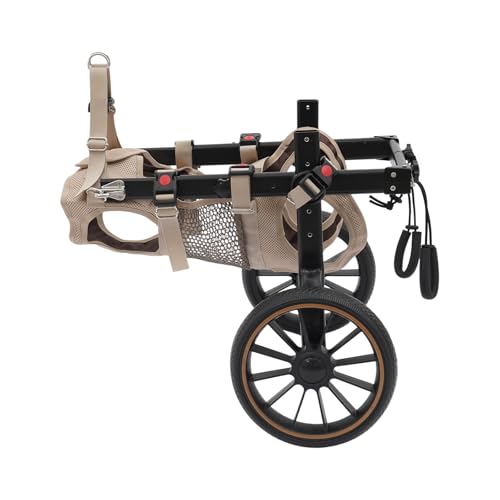 Pet Rehabilitation Walking Aid, 2-Wheel Back Legs Dog Wheelchairs, Pets Back Limb Walking Mobility Aids, for Flat Roads, Lawns, Sidewalks, Indoor Floors