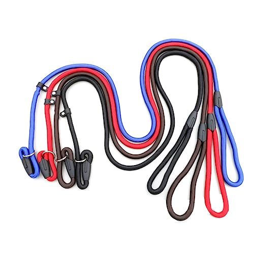 HEMOTON Nylon Adjustable Dog Leash Strong Pet Training Lead Rope for Walking Durable and for Dogs Coffee Color