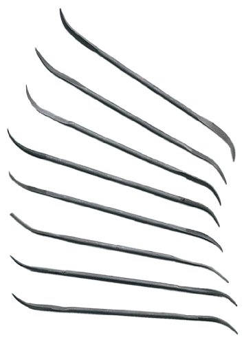 RIDGEBUSTER 8 Piece 8-Inch Black Riffler Files in Vinyl Pouch: F-00488