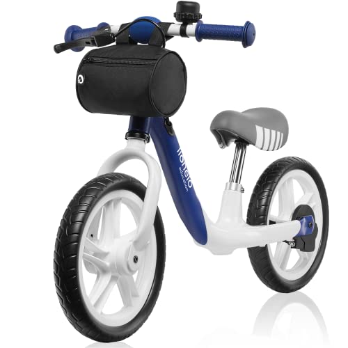Lionelo Arie Laufrad Kinder Fahrrad bis 30 kg, Sattel und Lenker einstellbar, Handbremse, 12 Zoll...