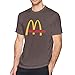 AYYUCY Camisetas y Tops Hombre Polos y Camisas Men's Casual Mcdonalds Logo tee T Shirt Short Sleeve O-Neck Cotton T-Shirt Sports Fitness Tops Plus Size Shirts for Men