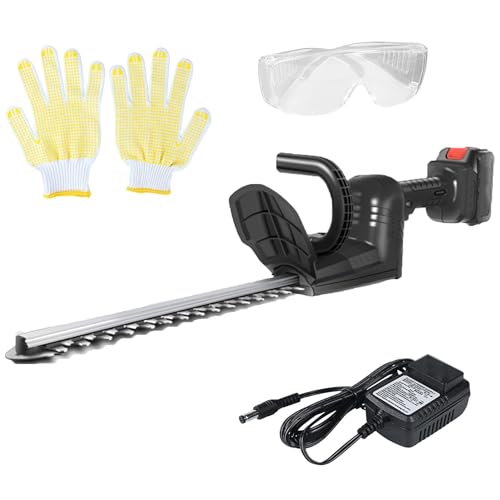 Recortadora de cobertura inalámbrica, rama eléctrica de 300 W y máquina de cortar hojas, cortador de mano, longitud de corte de 51 cm, tono de diente de 15 mm, para recortar setos, arbustos y plantas