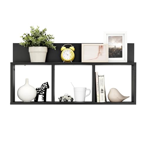 Image of Wall Mount Floating Shelves for Books Shelf, Antiques, Organizer, Storage - DIY - MDF (Hang Base Shelf - Brown)