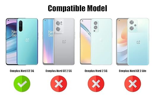 Image of Jkobi Lifetime Anti-Yellow MagSafe Compatible Clear Back Cover Case for OnePlus Nord CE 5G (Sleek Hard Crystal | Shockproof and Camera Protection)
