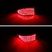TurningMax 2pcs Red Lens 33-SMD LED Bumper Reflector Lights Compatible With 06-13 Lexus IS250 IS350, Function as Tail & Brake Lamps