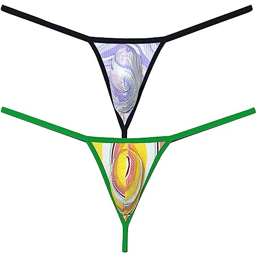 Men's Contour Pouch G-String Thong Underwear Ultra Exposure T-back Minimum Coverage Tangas Breathable Underpants