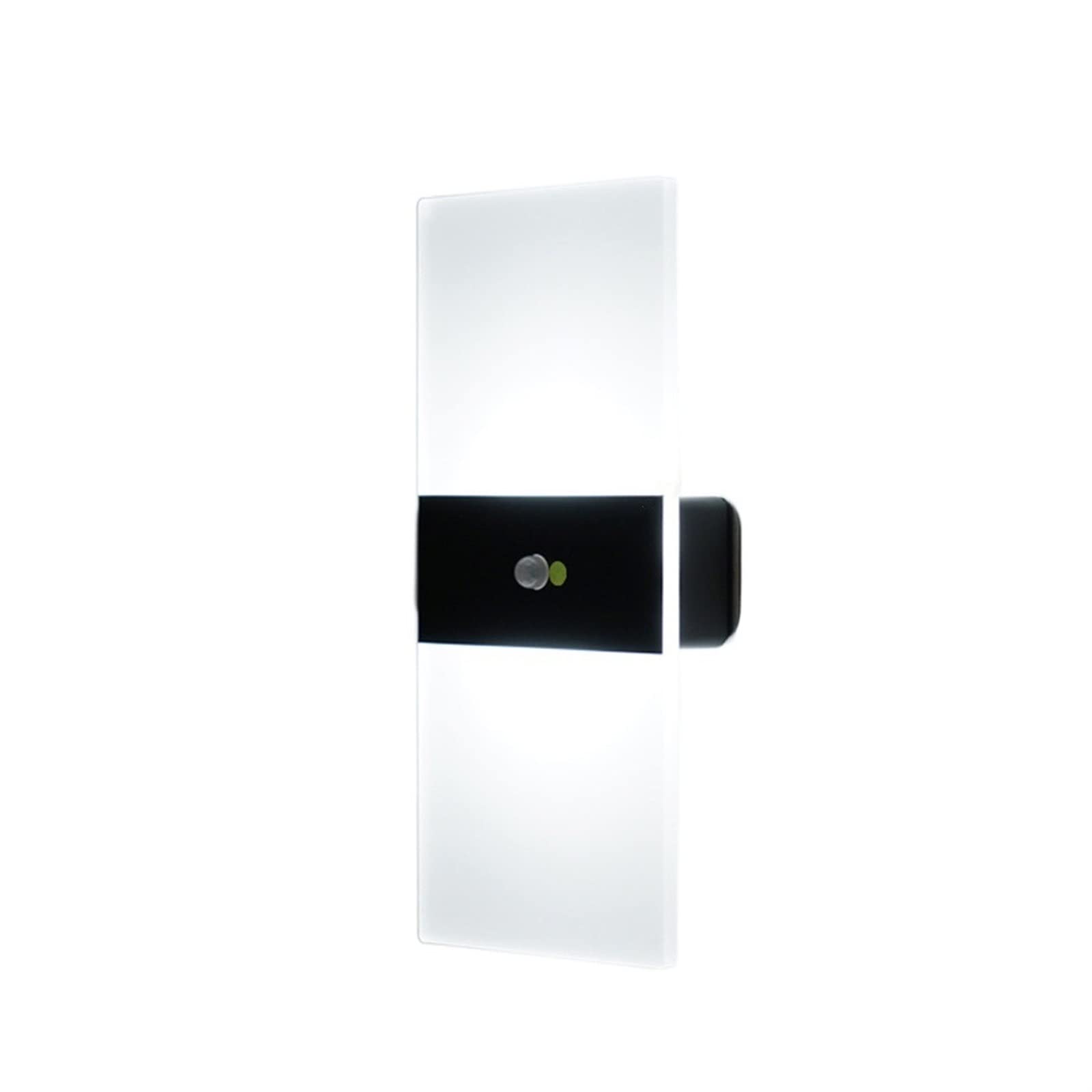 Luces de pared recargables para el hogar, interior, sensor de movimiento, iluminación para dormitorio, mesita de noche, pasillo, escalera (rectángulo, luz blanca, sensor de movimiento)