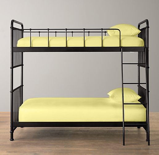 Pack of 2 100% Polycotton Bunk Bed Fitted Sheet 2ft 6" (76cmx190cm) Percale Non-Iron Easy Care Bottom Sheet RVs | Guest Beds | Caravan Campervan (2, Lemon)