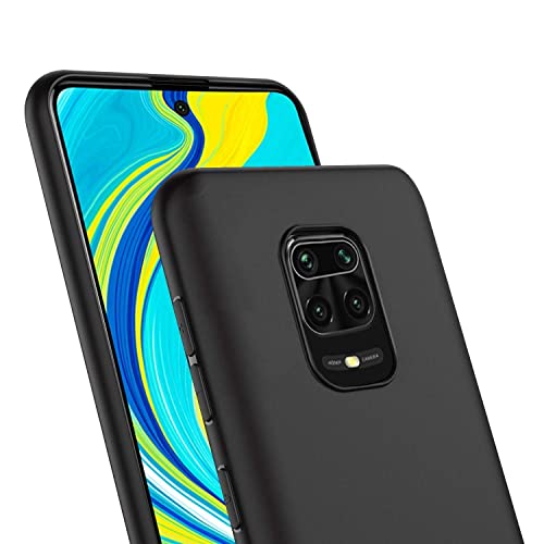 Image of Mobile Back Cover Case for Xiaomi Redmi Note 9 Pro Max (Silicone Case|CameraProtection|Black SC1510)
