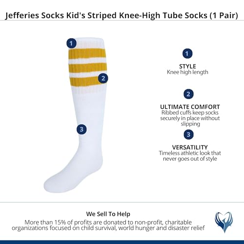 Kid's Striped Knee-High Tube Socks by Jefferies Socks4