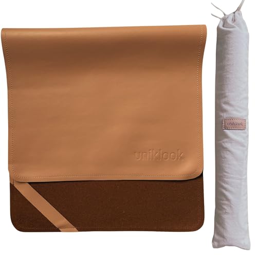 Image of Uniklook Leather Portable Changing Pad for Baby- Vegan Leather Baby Changing Mat - Travel Baby Changing Mat - Baby Changing mat - Multipurpose Portable Diaper Change mat Waterproof 16"x30"