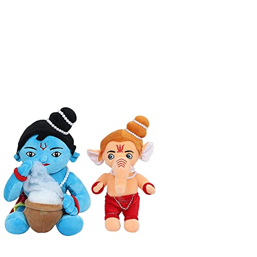 Image of Hindu Idol Soft Plush Toy | Devotional Hindu God Plush Doll for Kids | Religious Stuffed Toy for Boys & Girls | Soft and Cuddly Baby God Idol Toy (Multicolour)