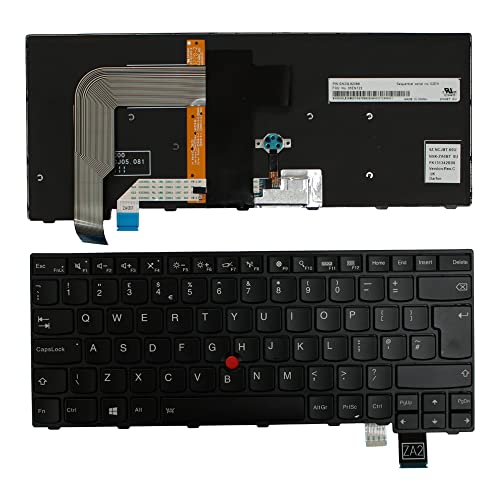 Clavier Lenovo 9Z.NCJBT.60U de remplacement Keyboards4Laptops rétroéclairé noir cadre noir pour PC