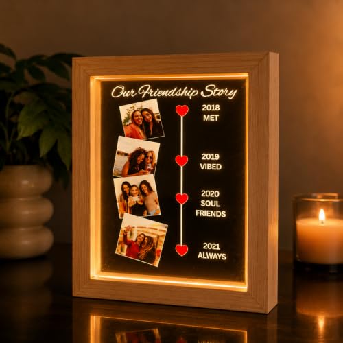 Image of Customized Acrylic Photo Frame Personalized Name, Photo Text | Premium Gift for Birthday AnniversaryGift for Couples HD Print with Name Picture | Unique Gift All Occasions (Customized Desgin 2)