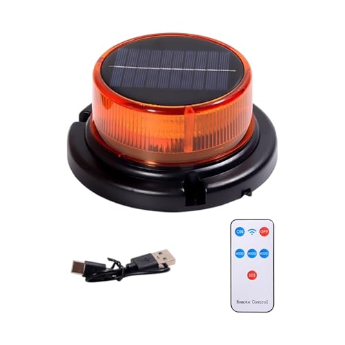 Luces intermitentes para vehículos de emergencia y obras con carga solar nocturna