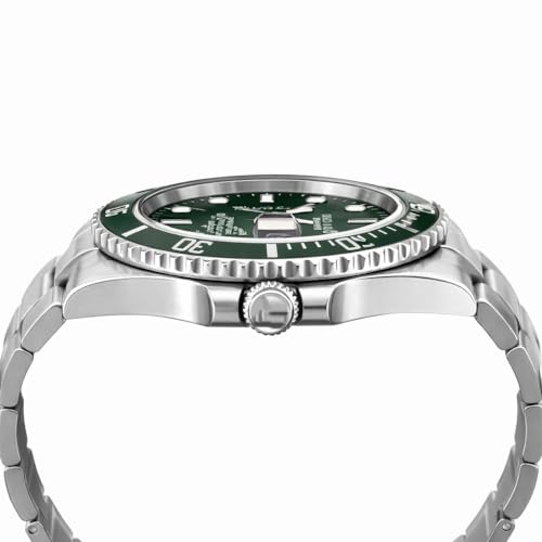 Image of Premium Stainless Steel Submariner Style Watch - Green Dial Edition | 300M Water Resistant Stainless Steel Timepiece