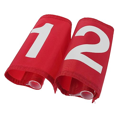 POPETPOP 2Pcs Portable Golf Flags with Design Lightweight Practice Flags for Golf Training Durable Polyester Material for Golf Courses and Skills Improvement