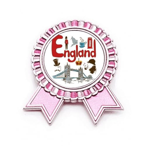 Broche symbole national Angleterre médaille prix rose métal medium cadeau commémoratif