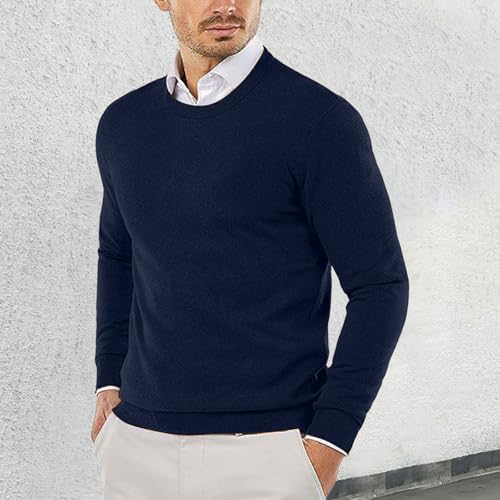 Fxbar Mens Sweaters Casual Men's Crewneck Knit Sweater Slim Fit Lightweight Dress Sweater Casual Twist Patterned Cable Knitted Pullover3