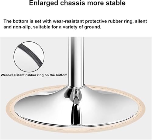 Image of DPI Modern Height Adjustable and 360 Degree Revolving Bar Stool | Kitchen Chair Suitable for Kitchen Cafeteria Dining Office Shops | (1, Black and Brown)